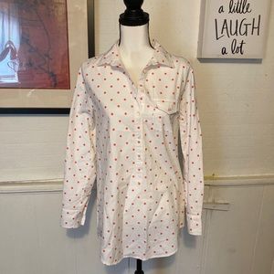 J. Crew Polka-Dot 3/4 Button Long Sleeve